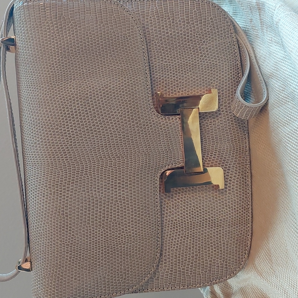 Taupe Italian made shoulder bag